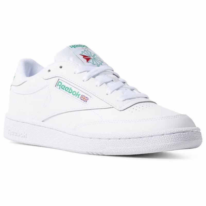 Reebok Club C 85 Tenisky Panske - Biele/Zelene ES2716PN